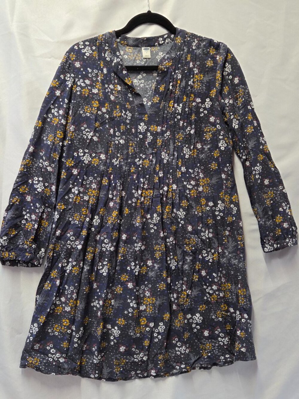 Old Navy Floral Long Sleeve Shift Dress – Navy 🌼